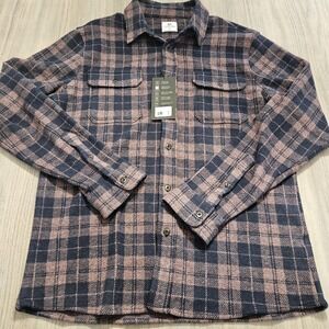 NEW 7‎ Diamonds Generation Soft Flannel Shirt M Burgundy Plaid Stretch NWT